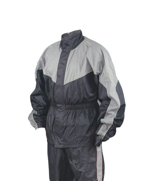 Black and Grey Rain Suit