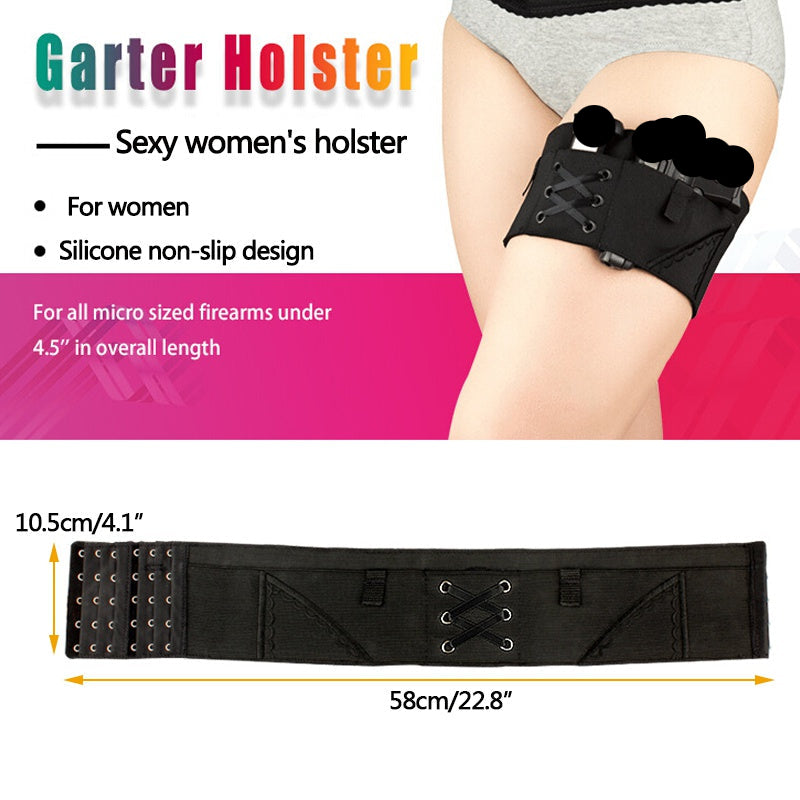 Thigh Band Holster Concealed Carry Pistol for Women with Gun Magazine Pouch Invisible Elastic