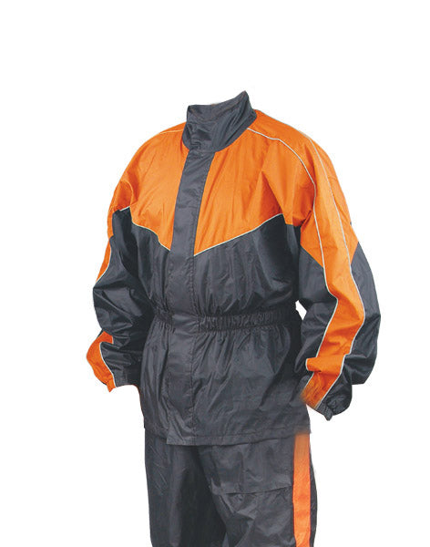 Orange and Black Rain Suit