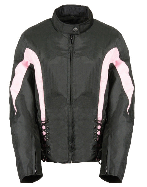 Light Weight Motorcycle Textile Jacket with Side stretch and Lacing for Women