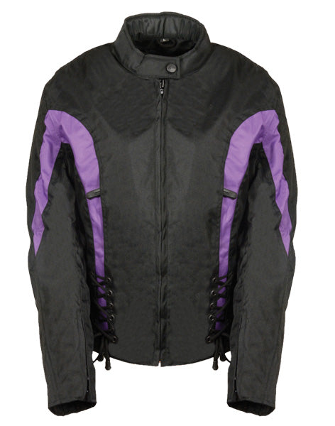 Light Weight Motorcycle Textile Jacket with Side stretch and Lacing for Women