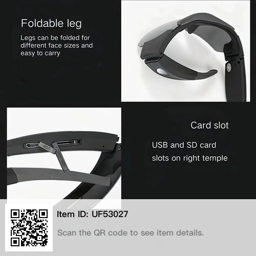 Smart Glasses with Video camera 1080P HD, Outdoor Camera Glasses