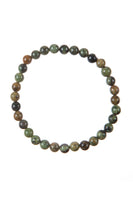 Green Dendrite Bead Stretch Bracelet B3712