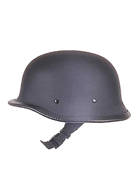 German Style Flat Black Novelty Half Helmet