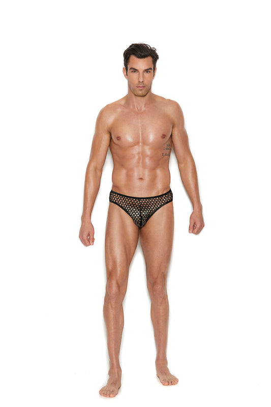 Laferb Unique Intimates Men's Fishnet Thong Back Brief