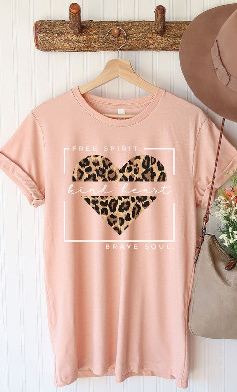 Free Spirit Leopard Heart Graphic Tee PLUS