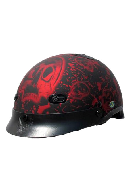 DOT Boneyard Red Flat Helmet