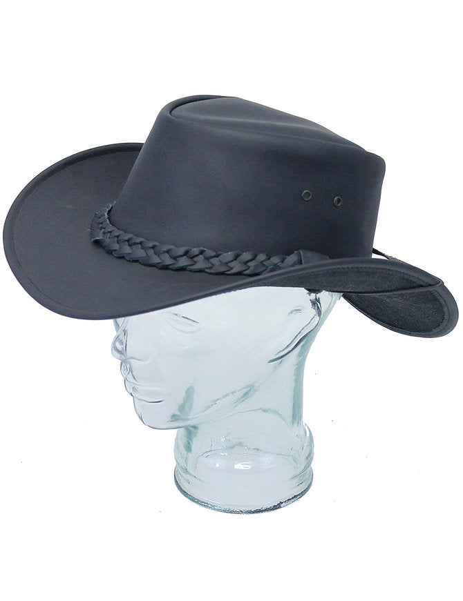 Black Leather Waterproof Cowboy hat