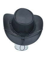 Black Leather Waterproof Cowboy hat